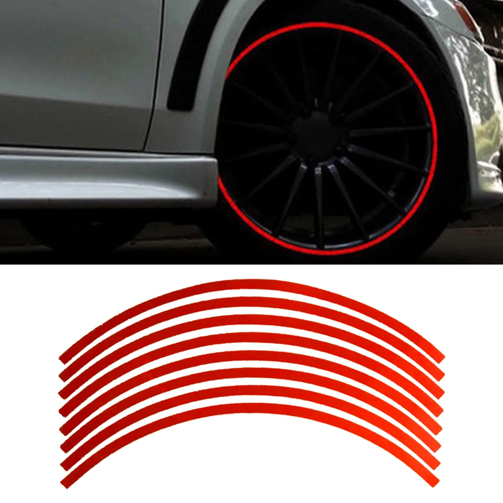 Motorcycle Gear Jammer - Reflective Car Rim Stripe Wheel Decal