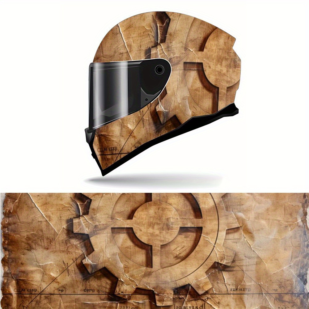 Motorcycle Gear Pattern - Envoltório de vinil para capacete com