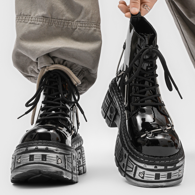 Motorcycle Gear Pattern - Novas Botas de Motocicleta Masculinas Estilo