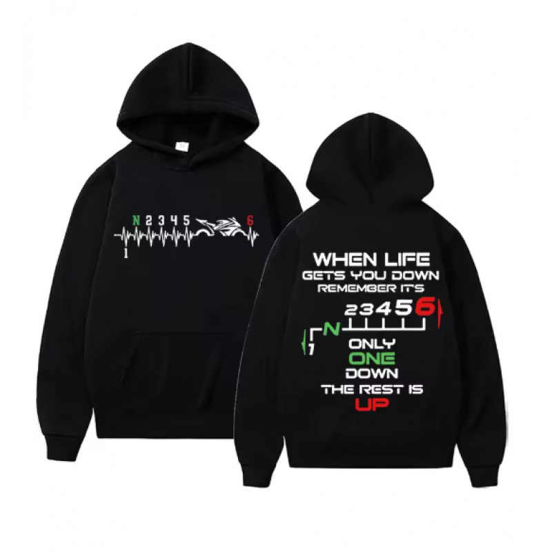 Motorcycle Gear Hoodie - 1N23456 Moletom Unissex com Estampa de