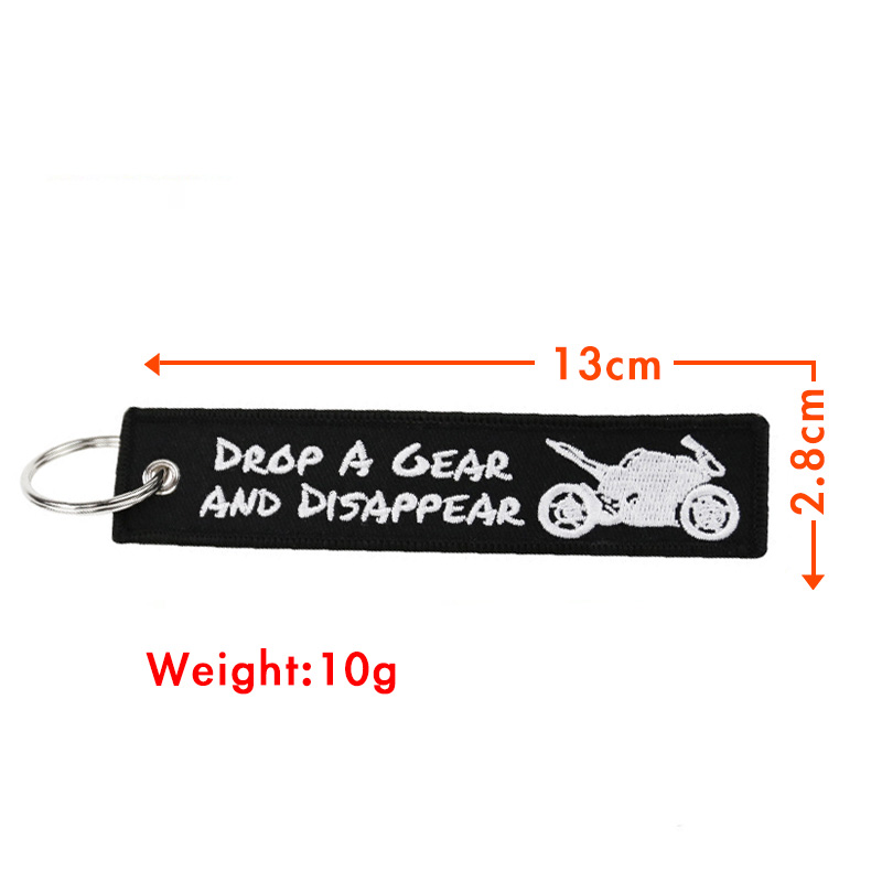 Dupla Face Bordado Chaveiro Do - Motorcycle Gear Pattern avaliação e preço