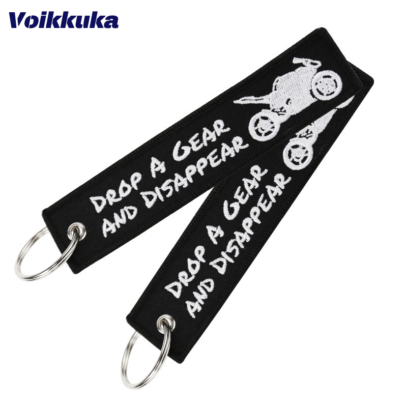 Dupla Face Bordado Chaveiro Do - Motorcycle Gear Pattern avaliação e preço