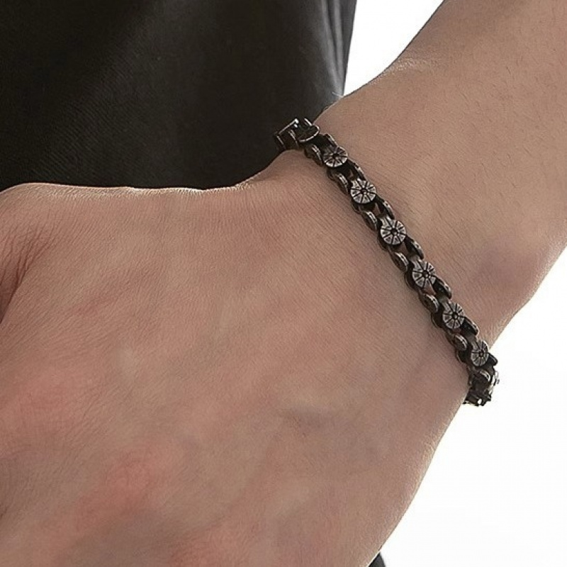 Pulseira de Aço Inoxidável Mas - Motorcycle Gear Pattern avaliação e preço