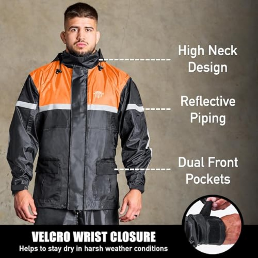 Conjunto de Chuva Impermeável  - Motorcycle Gear Hoodie avaliação e preço