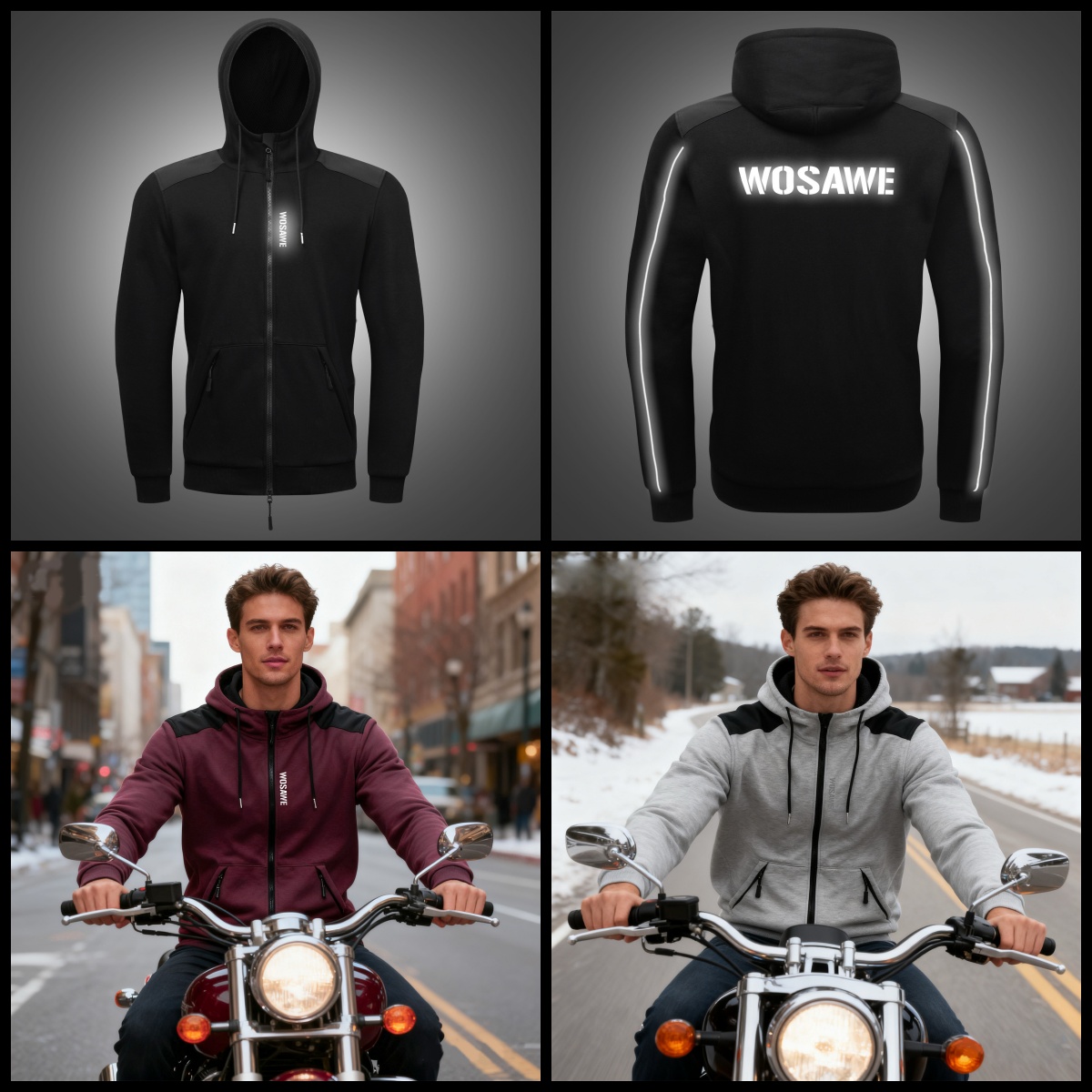 Jaqueta de Motocicleta WOSAWE, - Motorcycle Gear Hoodie avaliação e preço